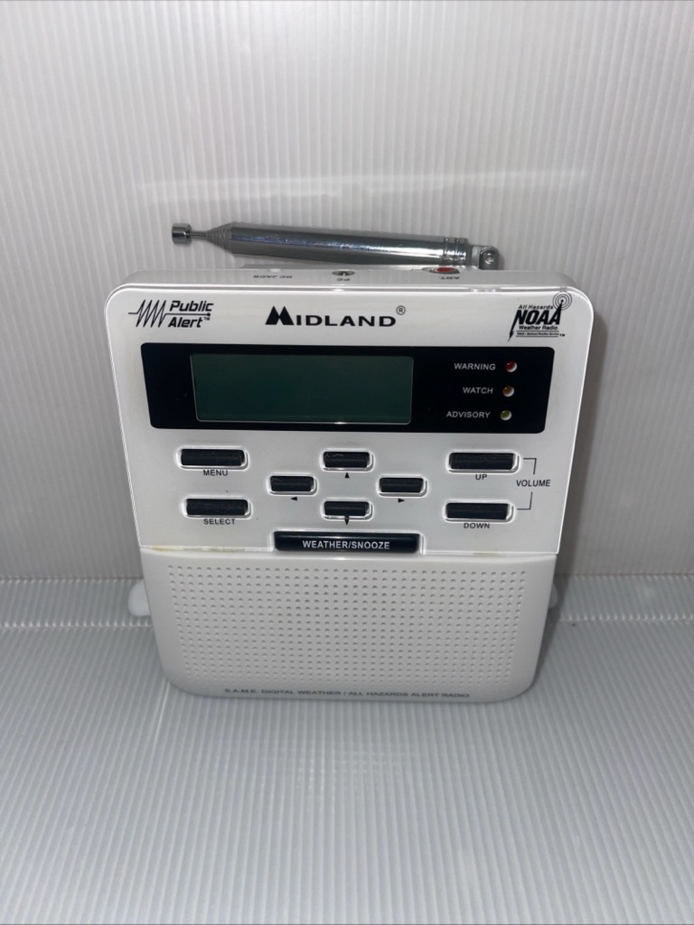 Midland WR-100 All Weather Radio, Public Alert, Emergency Broadcast, NOAA SMS